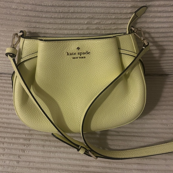 Kate Spade New York Dumpling Pebbled Leather Crossbody Bag - Light Yellow - Picture 1 of 3